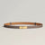Western Skinny Leather Belt for Women – Gold Buckle