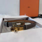 Western Skinny Leather Belt for Women – Gold Buckle