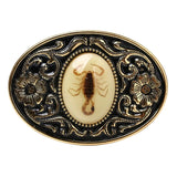 Lumious Men's Gold Scorpion Western Cowboy Belt Buckle | Zinc Alloy