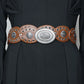 Boho Western PU Leather Disc Belt - Statement Cowgirl Waist Style