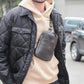 Men's Compact Leather Chest Sling Phone Bag