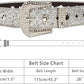 Women's Silver Glitter Diamond Western Belt