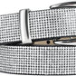 Women's Silver Sparkly Diamond D-Ring Belt
