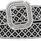 Women's Slim Rhinestone Statement Belt – 0.85