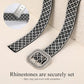 Women's Slim Rhinestone Statement Belt – 0.85
