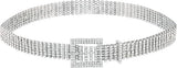 Women's Slim Sparkly Rhinestone Hook Belt