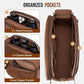 Men's Structured Dark Brown Leather Grooming Organizer