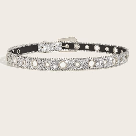 Women's Studded Rhinestone Western Cowgirl Belt