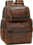 Men's Thick Cowhide Leather Travel Daypack – 15.6