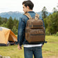 Men's Thick Cowhide Leather Travel Daypack – 15.6