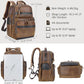 Men's Thick Cowhide Leather Travel Daypack – 15.6