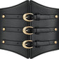 Women's Underbust Corset Belt – Gold Buckle Rings