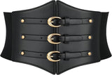 Women's Underbust Corset Belt – Gold Buckle Rings