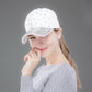 Unisex Rhinestone Crystal Sport Cap – Ponytail Opening