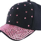 Unisex Rhinestone Crystal Sport Cap – Ponytail Opening