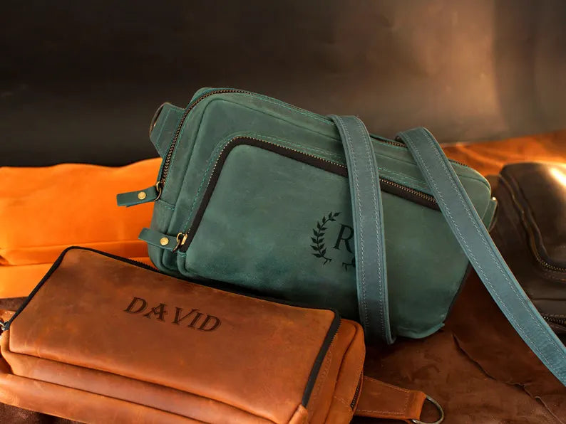 Personalized Leather Crossbody Bag – Custom Name