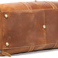 Men's Vintage Top-Grain Leather Duffel - Shoe Pocke