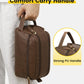 Vintage Wide-Opening Leather Toiletry Bag