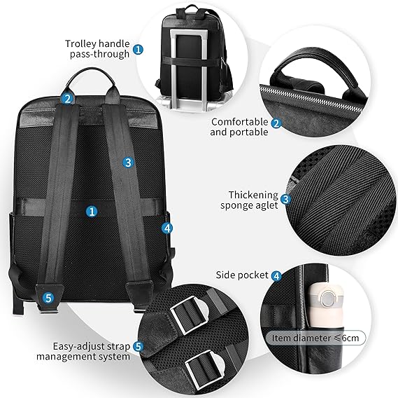 Men's Waterproof Cowhide Executive Backpack – 17