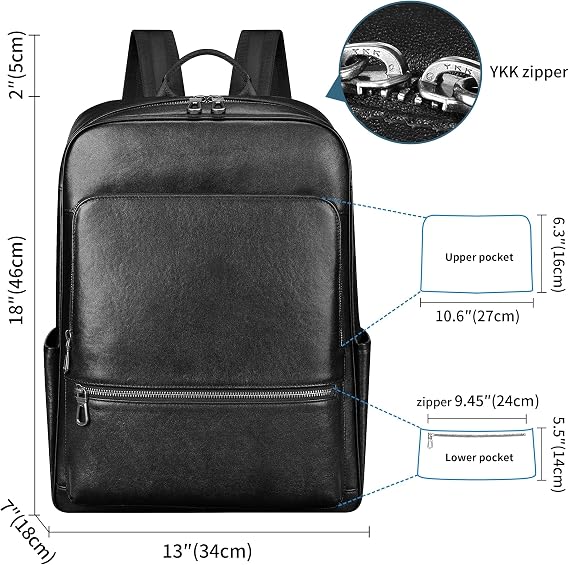 Men's Waterproof Cowhide Executive Backpack – 17