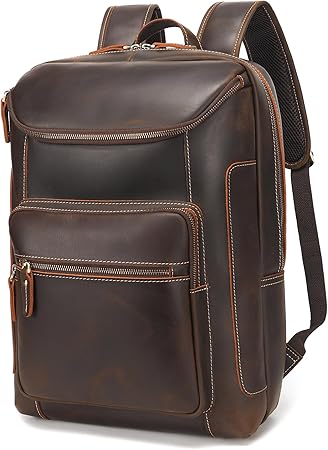 Men's Waxed Full Grain Leather Business Rucksack – 17