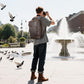 Men's Weathered Full Grain Cowhide Weekender Backpack
