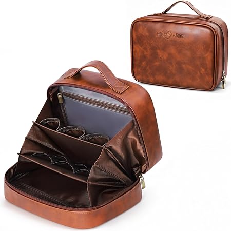Men's Wet-Dry Separation Leather Toiletry Bag