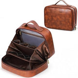 Men's Wet-Dry Separation Leather Toiletry Bag