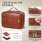 Men's Wet-Dry Separation Leather Toiletry Bag