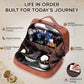 Men's Wet-Dry Separation Leather Toiletry Bag