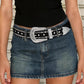 Women's Y2K Punk Rivet Rhinestone Studded Belt