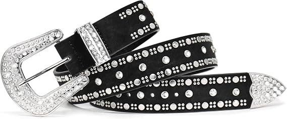 Women's Y2K Punk Rivet Rhinestone Studded Belt